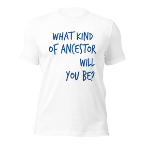 Open image in slideshow, Good Ancestor Tee Wht/Blue
